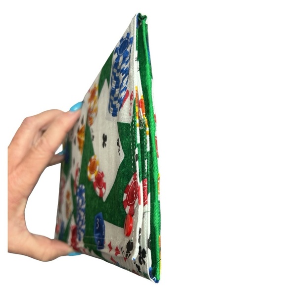 Hand Crafted Playing Card Holder 5 Pockets Card Caddy Bingo Pull Tab Holder - Picture 12 of 13